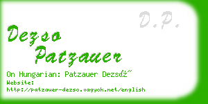 dezso patzauer business card